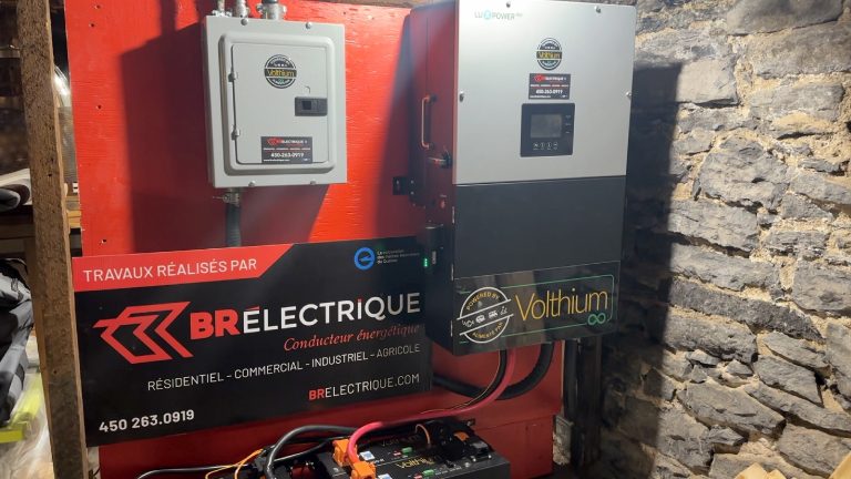 Système de secours au lithium Volthium installé par BR Électrique chez François Charron